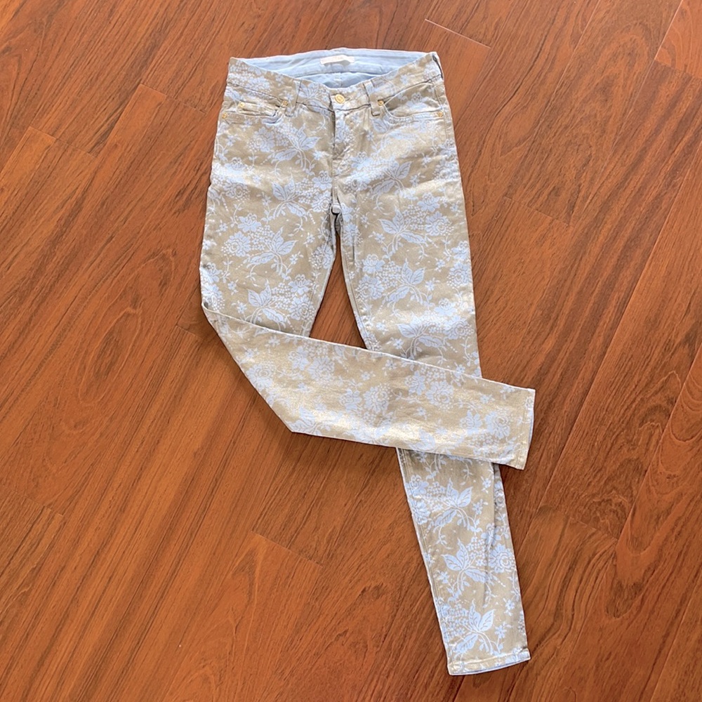 7’s Metallic Floral Jeans
